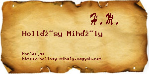 Hollósy Mihály névjegykártya