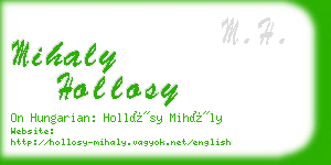 mihaly hollosy business card